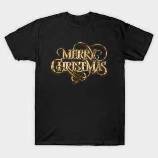 Golden Merry Christmas T-Shirt